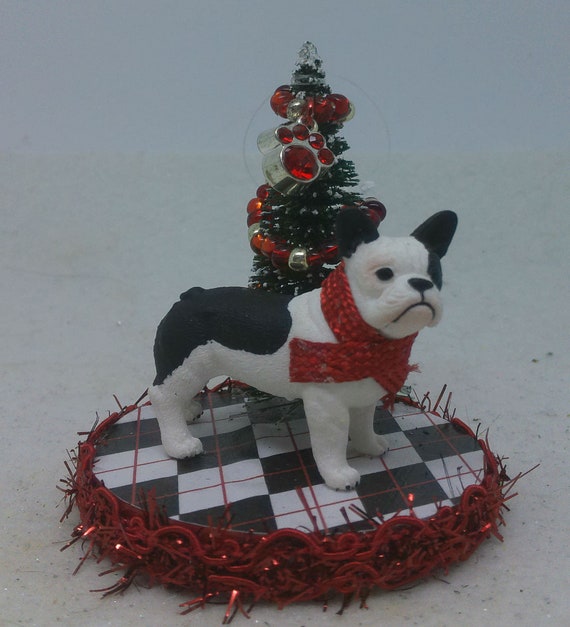 French Bull Dog Christmas Ornament