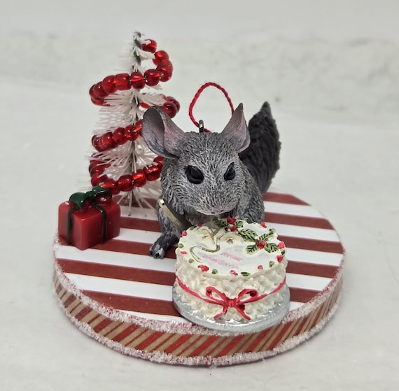 Chinchilla Christmas Ornament