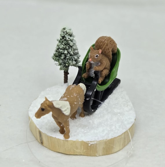 Squirrel and Horse Christmas Ornament