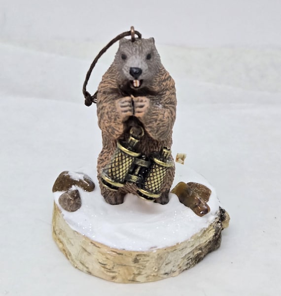 Marmot or Groundhog Christmas Ornament