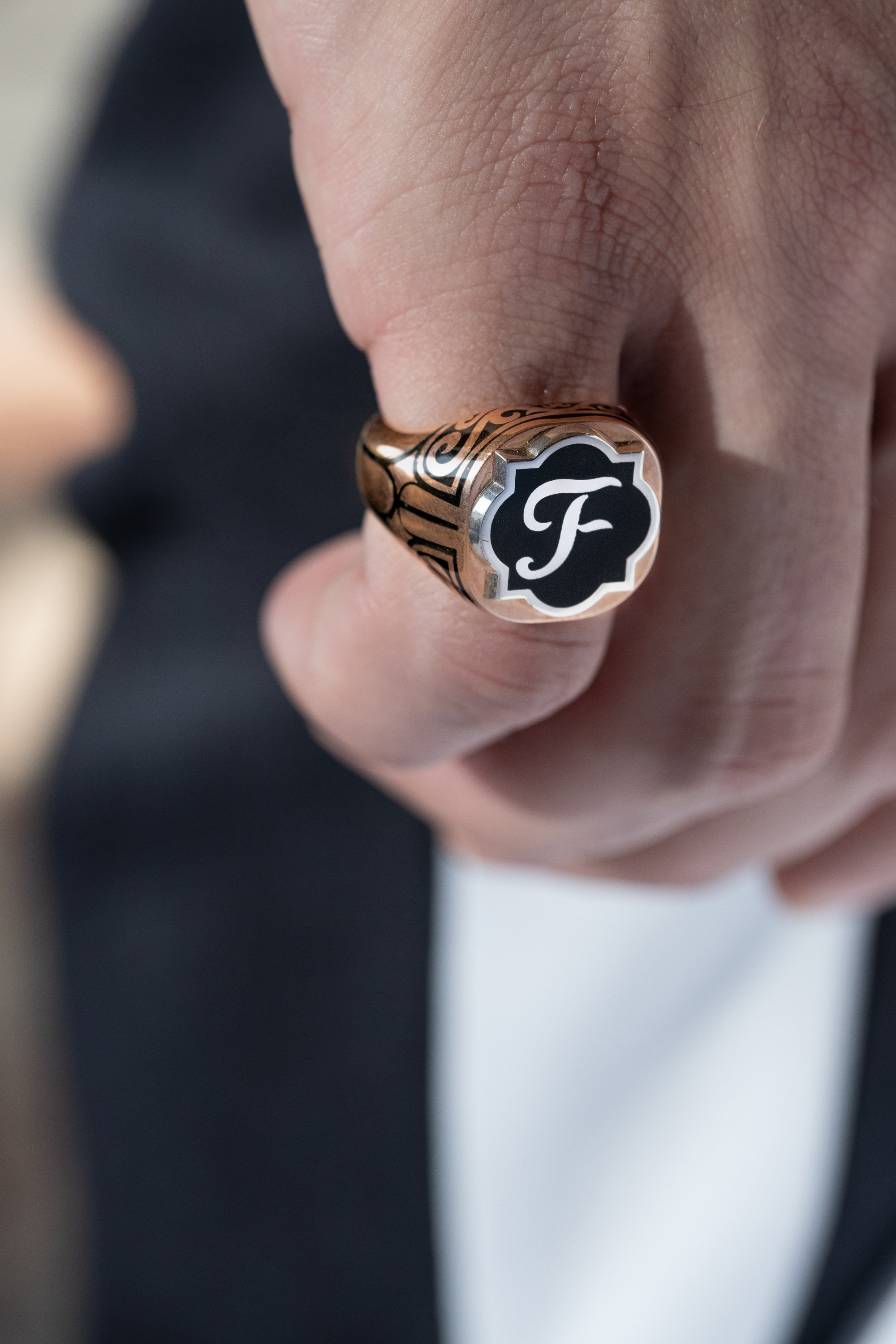 Mens initial Ring Personalized Ring Monogram Etsy