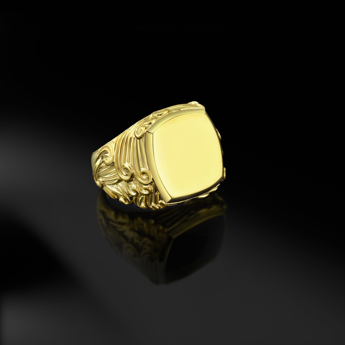 Gold Ring 8k 14k 18k Mens Ring Gold Rings for Etsy