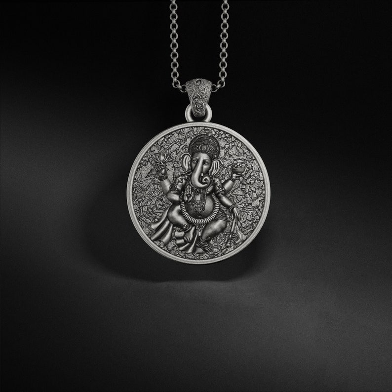 Lord Ganesha Pendant Hindu God Lord Ganesha Necklace God Etsy