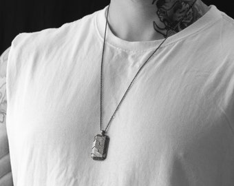 Mens Dog Tag Necklace Mens Necklace 