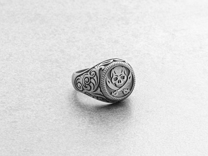 Mens Pirate Ring Mens Ring Unique Rings for Men Etsy