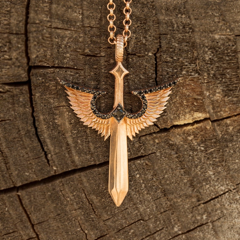 Mens Sword Pendant Sword Necklace for Man Silver Sword Etsy