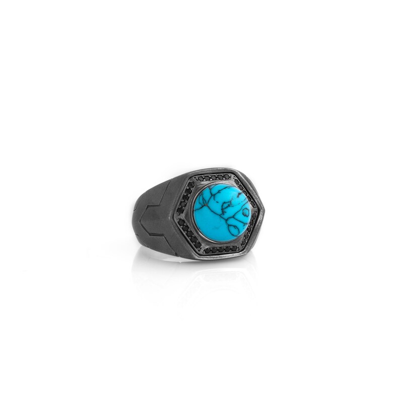 Mens Turquoise Ring Silver Rings for Men Unique Mens Etsy
