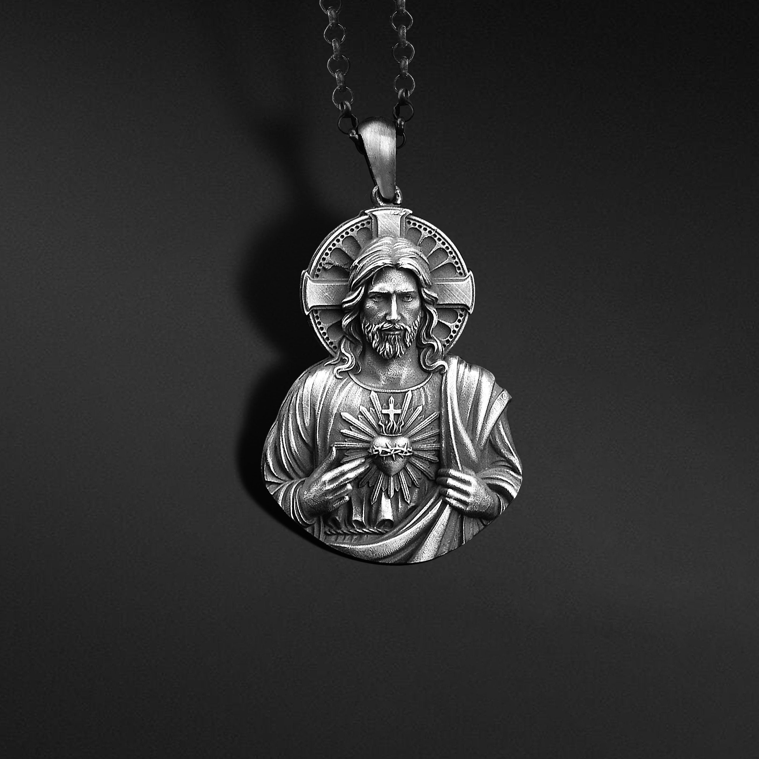 Silver Jesus Piece | アイスアウト 925 スターリングシルバー 3D