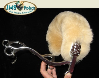 Just Merino Sheepskin Horse Bridle HACKAMORE Cover made by JMS Products USA. Choice 8 Colors.