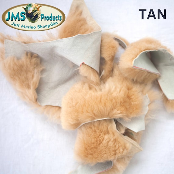 Genuine Australian Merino Sheepskin Craft Scraps, Half Pound Wool Pieces