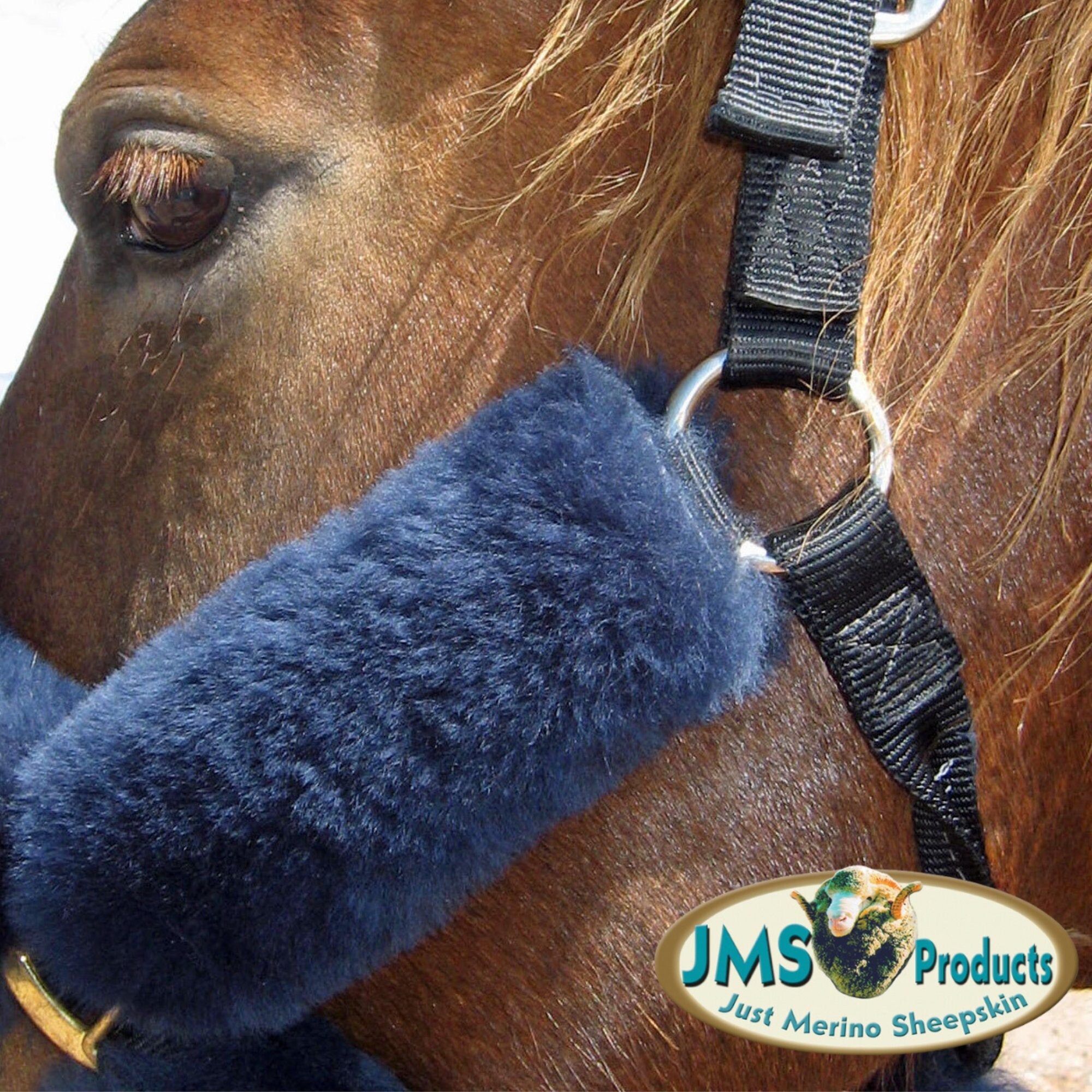 6 Inch or 7" Cheek Pieces Genuine Australian Merino Sheepskin HALTER or Bridle Pads for 1" Wide FLAT Straps