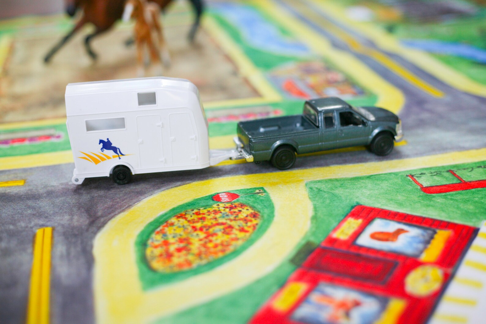 HORSEPLAY ENGLISH Countryside Rug for Kids. Durable Cushioned Etsy