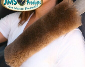 Sheepskin Seat Belt Shoulder Strap Cover