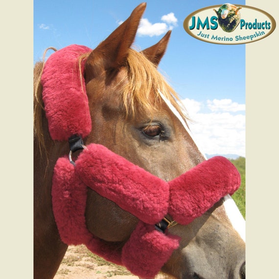 Fleece Horse Halter Cover – Nasenbandbezug Für Pferde, 30x8 Cm, 3 Stück Mit Klettverschluss