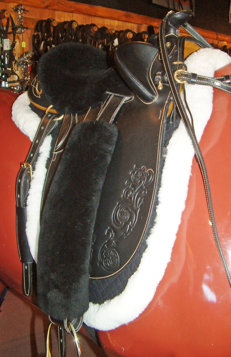 Genuine Sheepskin Stirrup Strap Covers fits 1 wide FLAT Etsy