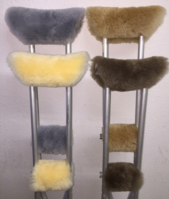 Sheepskin Deluxe Crutch Pad Covers Under arm & Hand Grip Pads Etsy