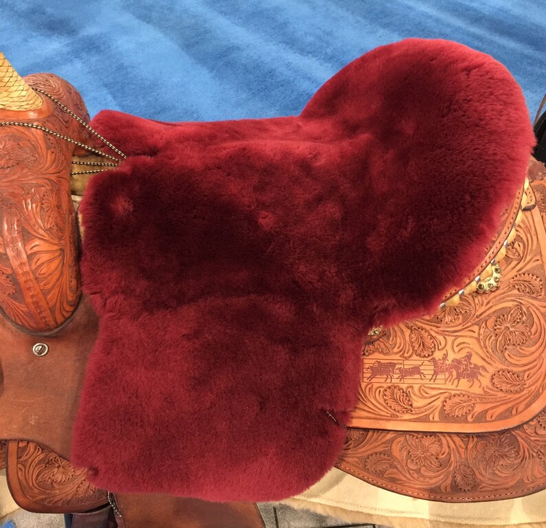Deluxe Western Sheepskin Saddle Seat Cushion for Trail & Etsy