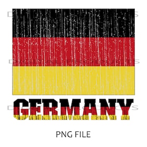 Германия Grange Поцарапанный флаг PNG Цифровой файл загрузки, Германия Изогнутый флаг, Флаг Германии PNG SUblimation.