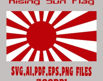 Rising Sun Flag Vector Graphics (Digital Download)