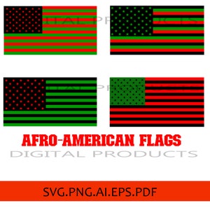 Afro-American Heritage Flag Vector Graphics,African-American SVG flag, Black American flag PNG, BLM, Black life matters, Black flag,