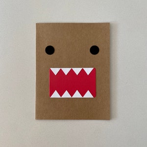 Domo-kun Blank Greeting Card, Handmade