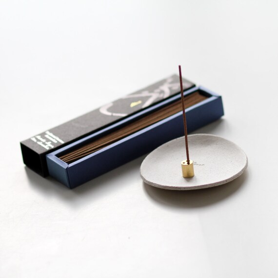 Handmade White Ceramic Incense Holder. Made in the UK. Gift