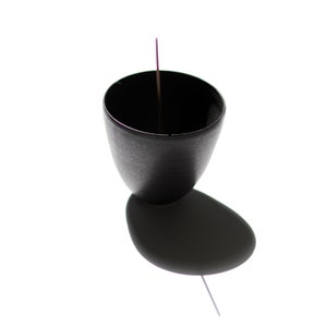 Incense Holder | Black Porcelain Incense Bowl | Artisan Made Incense Holder
