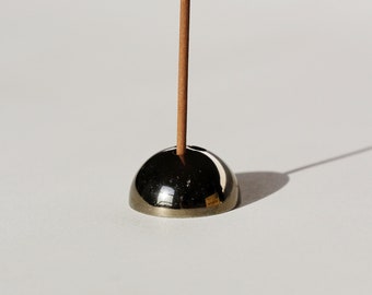 Metallic Brass Dome Incense Stick Holder: 3 holes