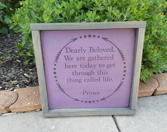 Dearly Beloved Prince Wall Hanging