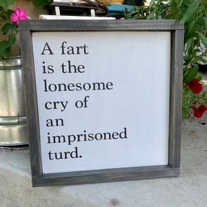 Fart Bathroom Humor Sign, Funny Potty Human, Turd