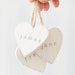 Personalised wooden heart tag - gift tags - name - table placements - wedding favours - tree decorations
