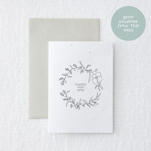 Tomaten Samen Pflanzbare Hochzeitskarte Lustige Zero Waste Minimal Einfache Grußkarte