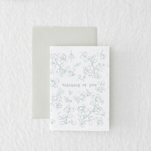 Pensando em você - cartão de felicitações ecológico de flores silvestres com sementes plantáveis