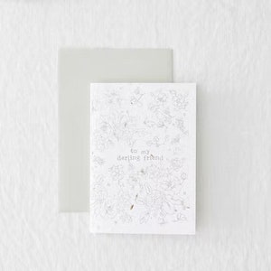 Liebling Freund - Florale pflanzbare Zero Waste Freundschaft Samen Grußkarte