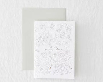 Darling Friend - Floral Plantable Zero Waste Friendship Seeded Greetings Card