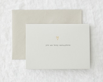 Truly Scrumptious Greeting Card - Eco-friendly - Hand Foiled Luxury Card