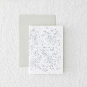 Wild And Wonderful - Florale pflanzbare Zero Waste Samen Grußkarte