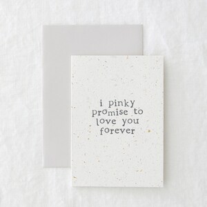 Pinky Promise - Carte de vœux respectueuse de l'environnement pour l'anniversaire de la Saint-Valentin