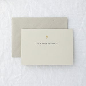 Mariage magique - Célébration du jour du mariage Carte de voeux simple minimale