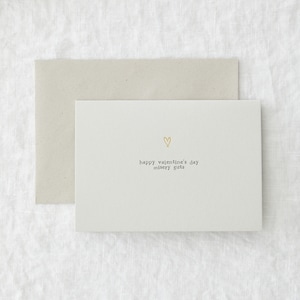 Biglietto d'auguri di San Valentino Misery Guts - Ecologico - Biglietto di lusso sventato a mano minimale semplice e divertente