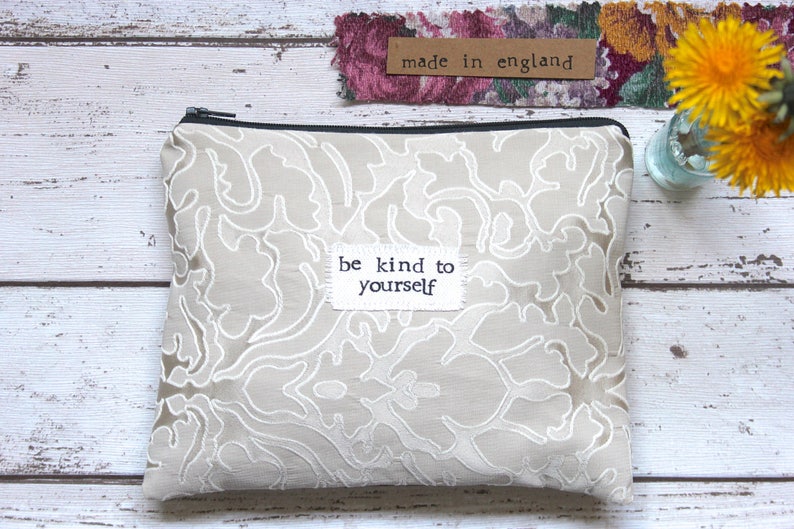 Large Zip Pouch Purse Be Kind To Yourself