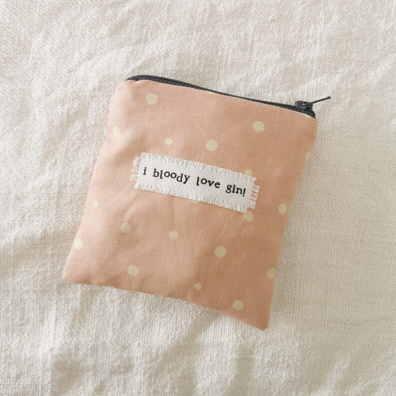 Small purse floral I bloody love gin pouch purse