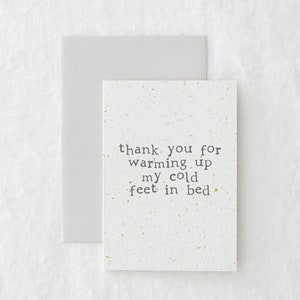 Cold Feet - Tarjeta de felicitación ecológica con posos de café para el aniversario de San Valentín y el día del amor