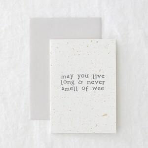 Puissiez-vous vivre longtemps - Carte de voeux drôle d'anniversaire de marc de café respectueux de l'environnement