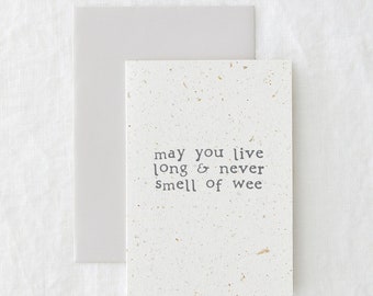 May You Live Long - Funny Birthday Eco-Friendly Coffee Grounds Greetings Card