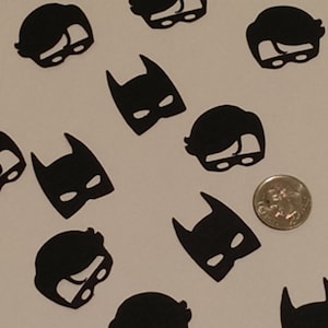 Preto - Batman e Robin Confetti - Aniversário - Festa - Confete cortado - Dispersão de mesa