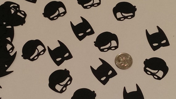 Black Batman and Robin Confetti Birthday Party Die Cut - Etsy