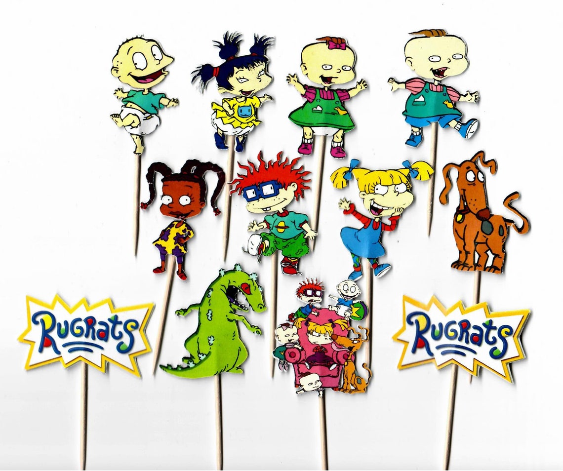 12 Rugrats Cupcake Toppers Cake Toppers Die Cuts Etsy