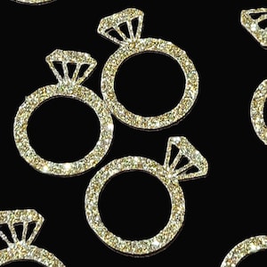 Ring Confetti | Engagement Ring | Engagement Party Decorations | Bachelorette Party | Gold | Wedding | Bridal Shower | Gold