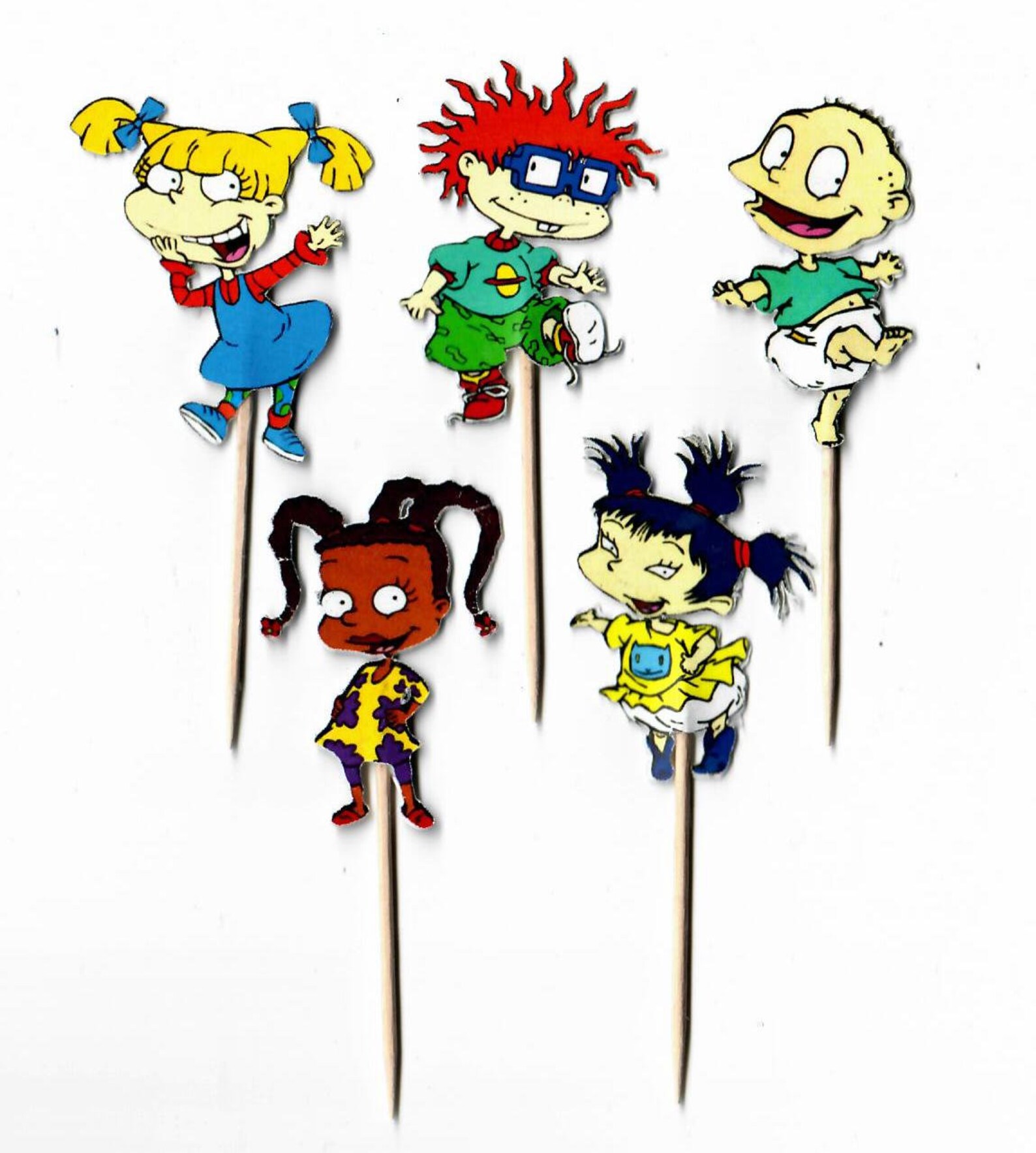 12 Rugrats Cupcake Toppers Cake Toppers Die Cuts Etsy
